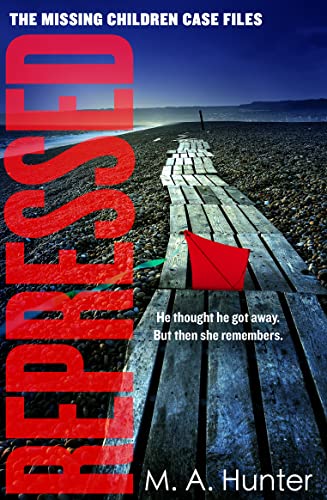 Book cover: a pier receding into a dark sea, with large red text "REPRESSED".