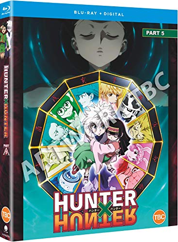 Hunter x Hunter Blu-ray set 5 cover with anime characters in a circle.