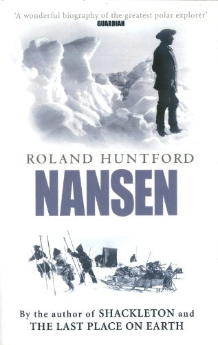 Book cover: Frigid landscape with explorer Nansen in silhouette.