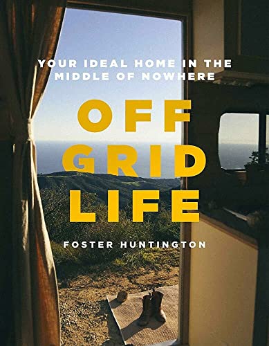 Book cover with landscape view through a window and bold yellow text.