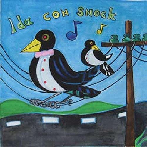 Painted album cover featuring two birds on a telephone wire.