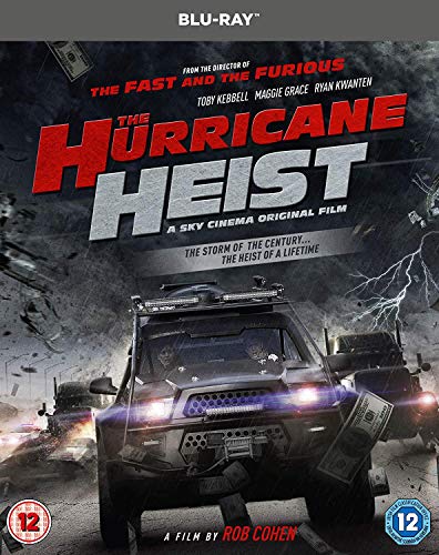 Blu-ray cover for The Hurricane Heist featuring an armored vehicle amidst a storm.