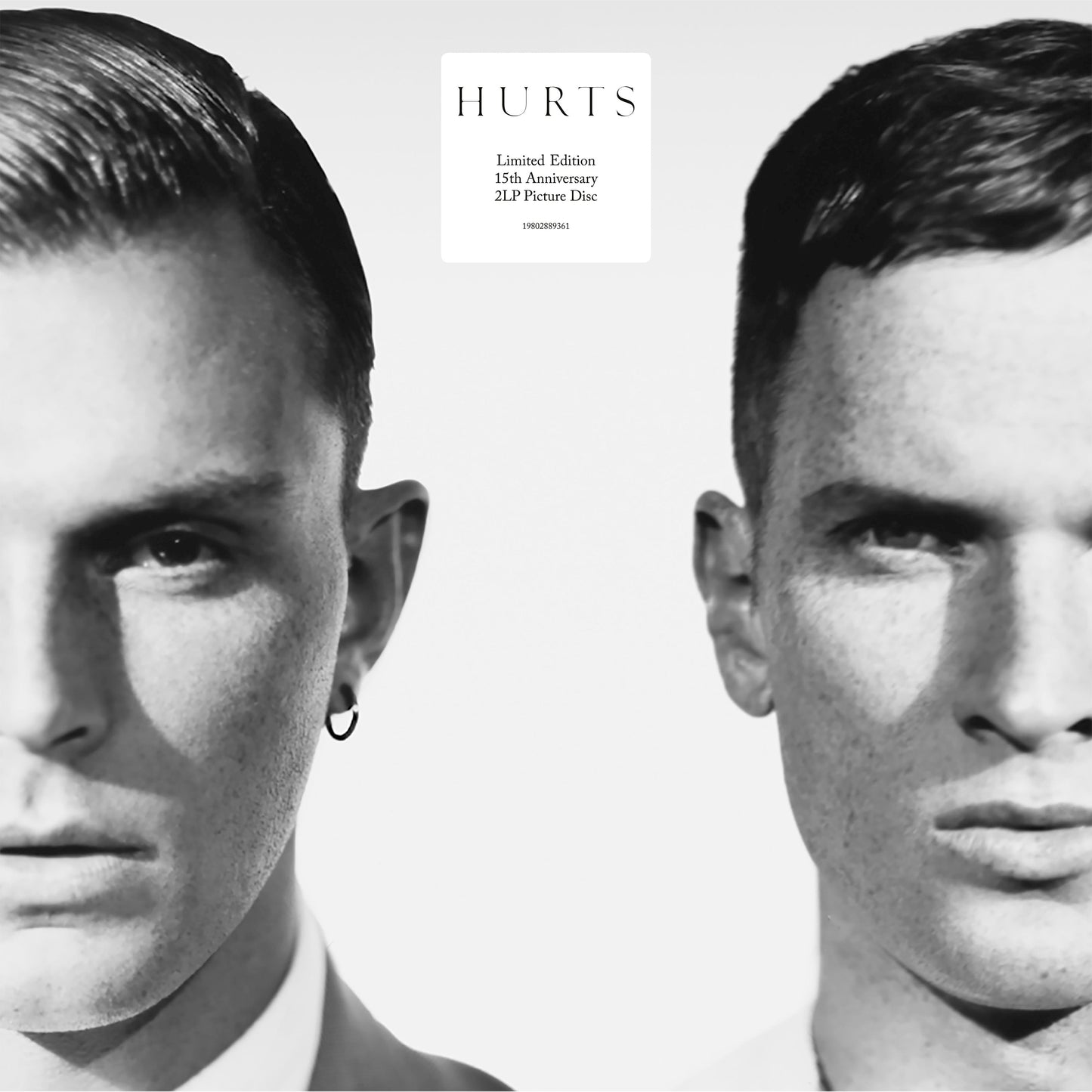 Black and white vinyl album cover featuring two men’s faces in profile.