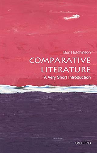 Book cover: "Comparative Literature" by Ben Hutchinson, with red and purple abstract background.