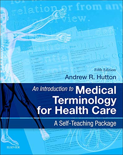 Textbook cover: "An Introduction to Medical Terminology for Health Care," fifth edition.