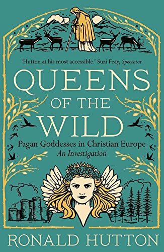 Teal book cover with gold accents and illustrations of a woman, animals, and nature.