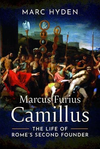 Book cover depicting a chaotic Roman battle scene and title text.