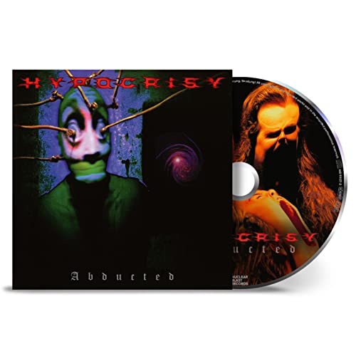 CD cover for Hypocrisy’s “Abducted” featuring a distorted, alien-like face.