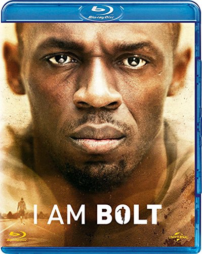 Blu-ray cover featuring a close-up portrait of Usain Bolt.