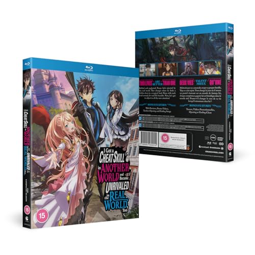 Blu-ray case for anime "I Got A Cheat Skill..." featuring character art.