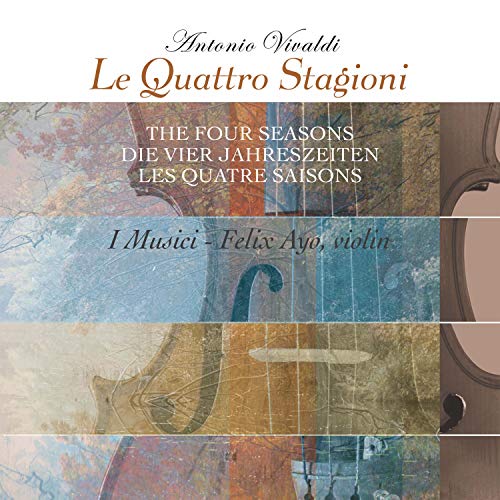 Album cover for Vivaldi’s “The Four Seasons” with violin imagery.