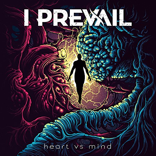 Album cover for I Prevail’s “Heart vs Mind” featuring abstract heart and brain imagery.