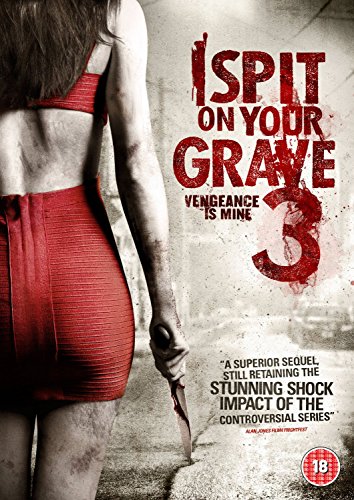 DVD cover for "I Spit On Your Grave 3" featuring a woman with a knife.