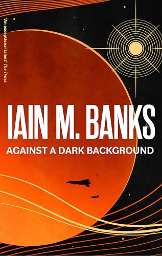 Book cover featuring a large orange planet, a geometric sun, and silhouettes of ships.