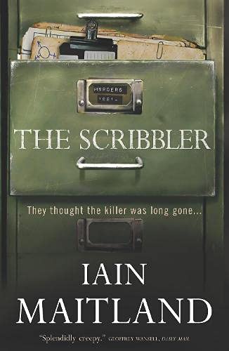 Book cover: green filing cabinet with “The Scribbler” title and author’s name.