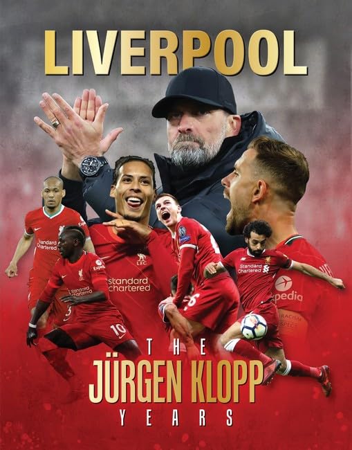 Book cover featuring Jürgen Klopp and Liverpool football players celebrating.