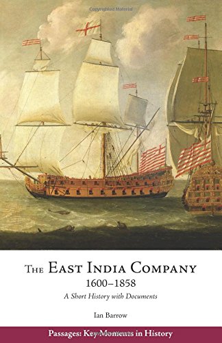 Book cover depicting 17th-18th century sailing ships, titled “The East India Company.”