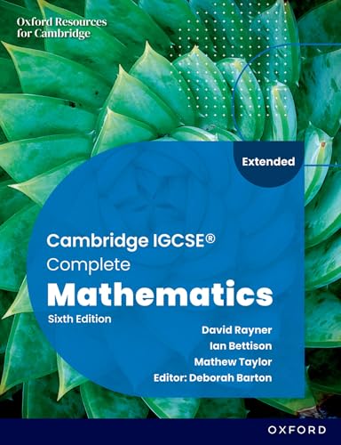 IGCSE Mathematics textbook cover with green succulent background.