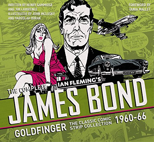 James Bond comic collection cover featuring Bond, a woman, car, and helicopter.