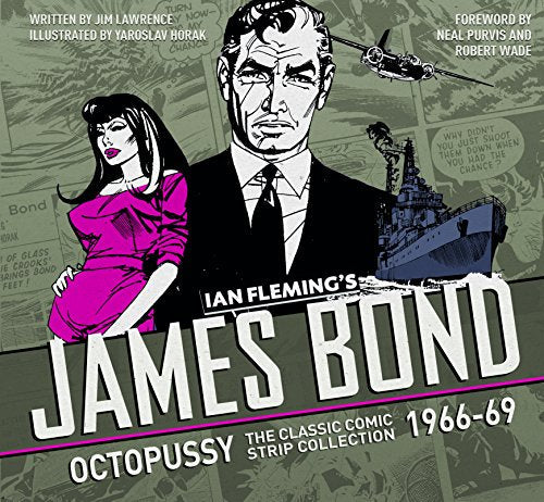James Bond comic book cover, featuring Bond, a woman, and a naval ship.