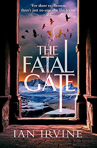 Book cover with a stone archway framing a stormy mountain landscape.