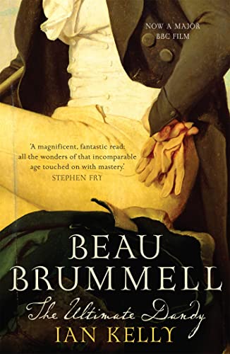 Book cover depicting a Regency-era man in formal attire, “Beau Brummell.”