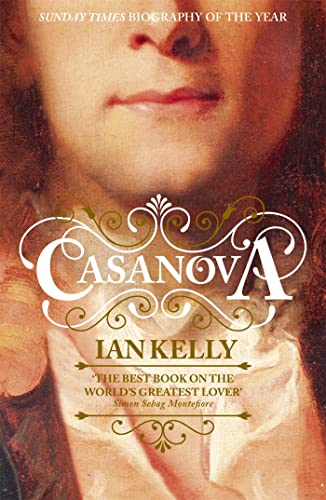 Book cover: portrait of a man in 18th-century attire, titled "Casanova".