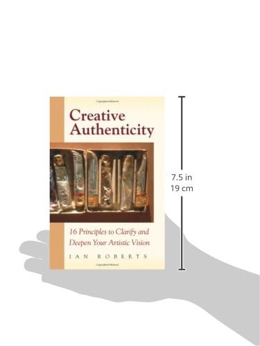 Book with brown cover, title and author in gold and white text, creative symbols.