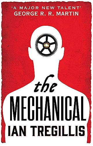 Book cover: red background, white silhouette with gear replacing the brain.
