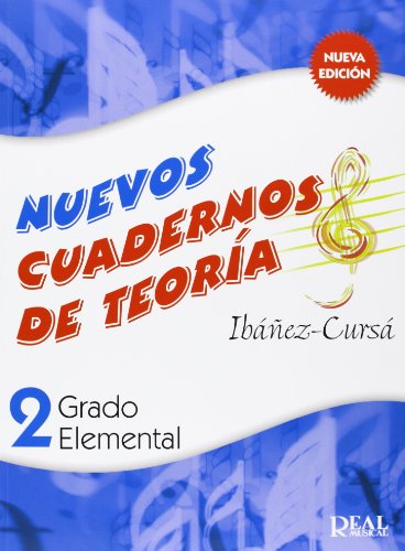 Music theory workbook cover, āCuadernos De Teoria, Grado Elemental Volumen 2ā.
