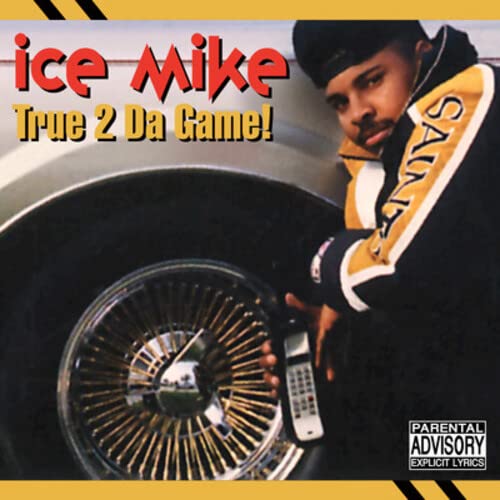 Ice Mike album cover featuring rapper leaning on a car wheel.