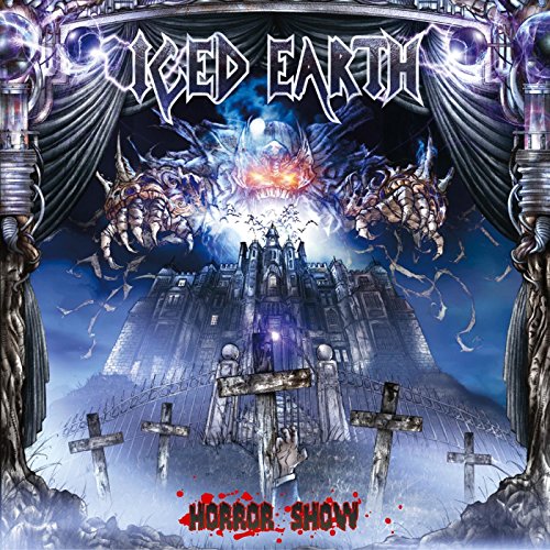 Iced Earth "Horror Show" CD cover with a gothic castle and claws.