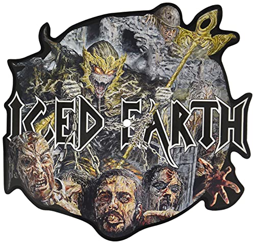 Iced Earth "Plagues Of Babylon" vinyl record with zombie-themed artwork.