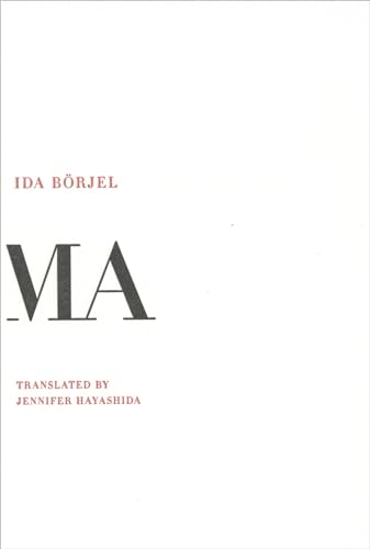 Book cover with large, dark "MA" text and author name "Ida Börjel".