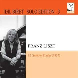 CD cover featuring a black-and-white photo of Idil Biret beside a piano.