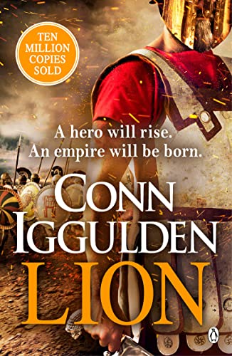Book cover: Roman soldier in armor, battlefield scene, title "Lion" in large text.