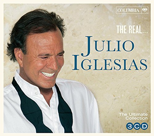 Julio Iglesias album cover featuring a portrait of the singer smiling.