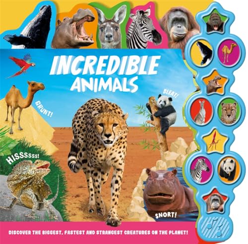 Book cover featuring diverse animal images: cheetah, panda, zebra, and more.
