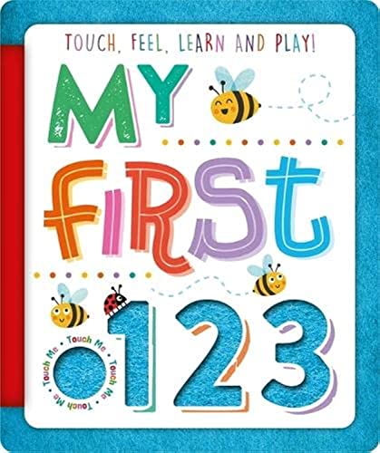 Colorful board book cover with large numbers, insects, and tactile elements.