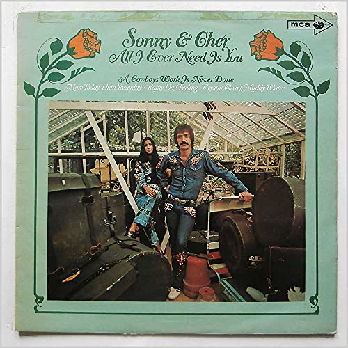 Sonny & Cher album cover, featuring the duo in front of a greenhouse.