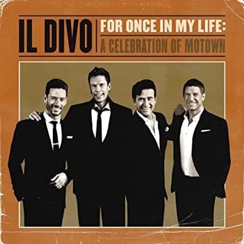 Il Divo album cover featuring four men in suits, celebrating Motown.