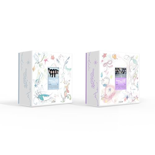 Illit’s “Super Real Me” CD album packaging with group photo and floral design.