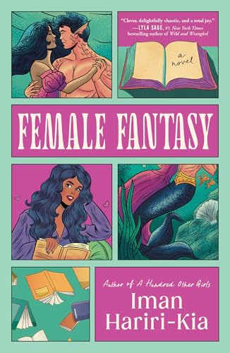 Book cover with illustrated panels depicting romance and reading.