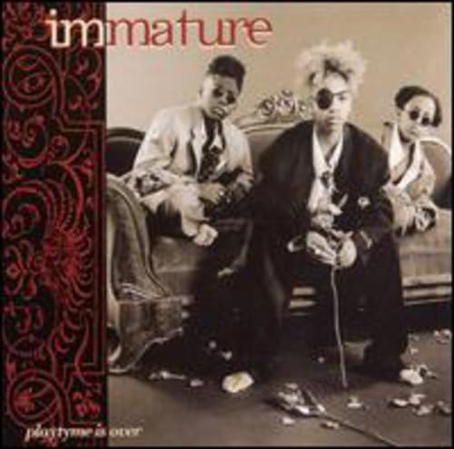 CD cover for Immature’s “Playtime Is Over” featuring three young men in suits.