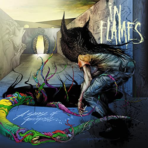 CD jewel case featuring the album cover art for In Flames' A Sense of Purpose.
