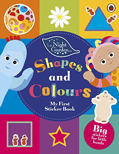 In the Night Garden" book cover with Igglepiggle, Upsy Daisy, and shapes.
