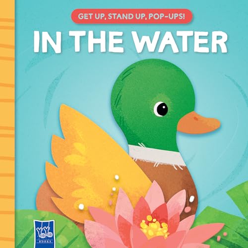 Book cover with illustrated duck, lotus flower, and text “In the Water”.