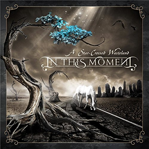 CD cover: barren landscape with a tree, horse, and glowing blue foliage.