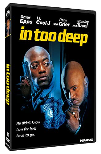 “In Too Deep” DVD cover featuring Omar Epps and LL Cool J with guns.