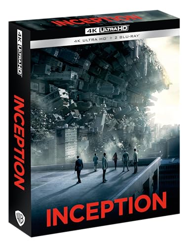 Inception 4K Ultra HD and Blu-ray box set featuring a folding city skyline.